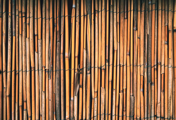 retro detail of reed wall