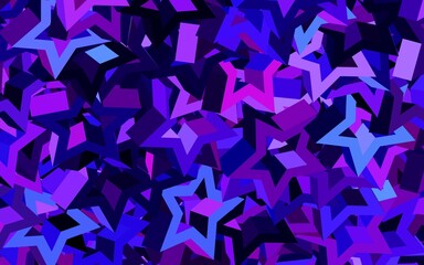 Dark Purple, Pink vector background with polygonal style.