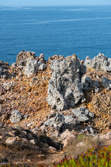 Carrapateira cliffs in the Algarve, Portugal. Cliff Fishing.