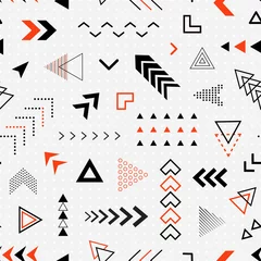 Wall murals Geometric shapes Abstract geometric seamless pattern. Design arrow for youth prints. Repeated geometry background. Repeating element shapes. Modern stylish texture. Vector illustration