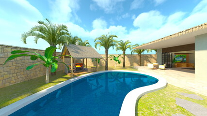 プール付き住宅