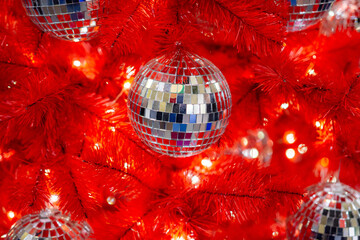 background of christmas tree decorations