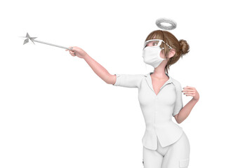 nurse girl is an angel or a fairy godmother