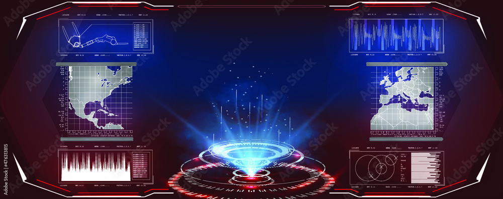 Poster abstract style on blue background. abstract vector background. abstract technology communication des