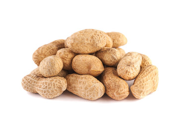 peanuts on white background