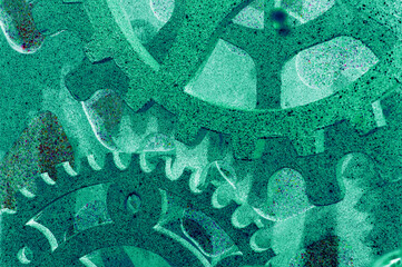 Abstract golden shiny clockwork background