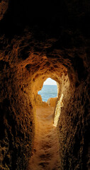portugal algarve höhle meer carvoeiro algar seco fels