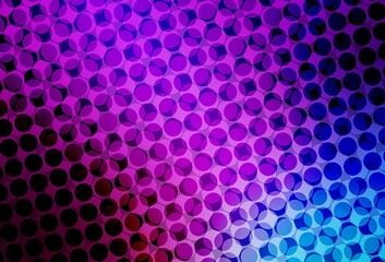 Light Pink, Blue vector template with circles.