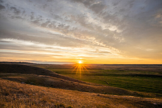 Sunset At Grasslands National Park, Canada