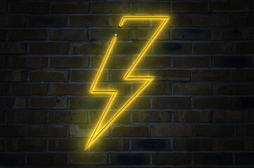 lightning bolt neon sign