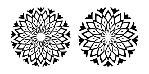 Obraz premium Abstract decorative geometric circle patterns.