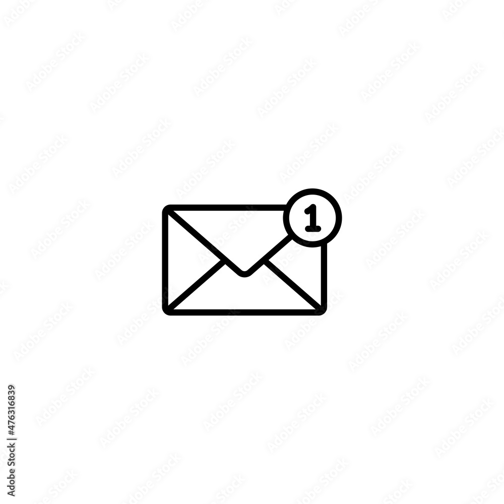 Poster envelope icon vector for web