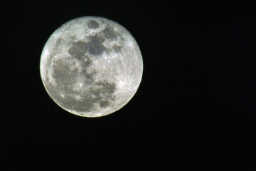 A closeup of the moon