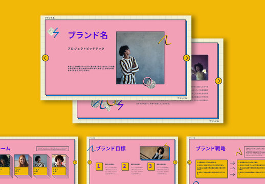 ポップな格子柄のデジタルブランドプレゼンテーション