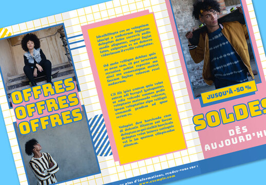 Brochure en grille pop