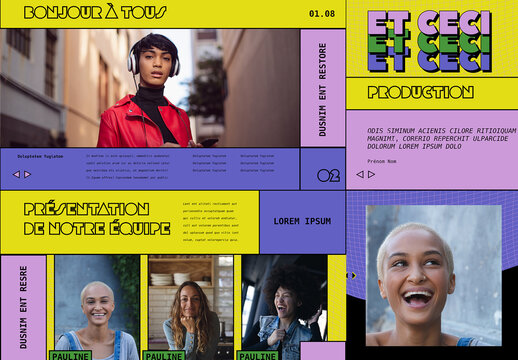 Pr&eacute;sentation num&eacute;rique moderne psych&eacute;d&eacute;lique