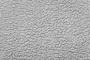 White cotton faux shearling jacket fabric