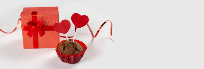 Happy Valentine's day. Valentine's day background design. Banner. Copy space