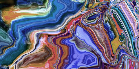 Colorful agate crystal geode slice, computer generated texture, bright multicolored, rectangular high resolution pattern