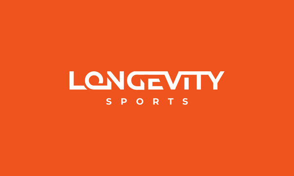 vector graphic illustration logo design for longevity sports with typography style