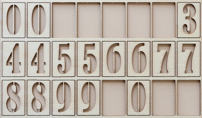 stencil frame with numbers