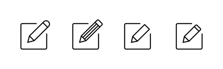 Edit icons set. edit document sign and symbol. edit text icon. pencil. sign up