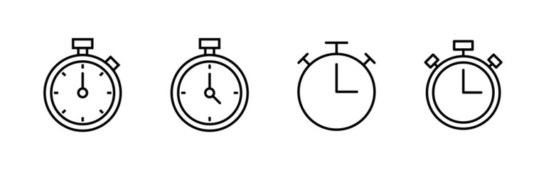 Stopwatch icon. Timer sign and symbol. Countdown icon. Period of time