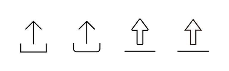 Upload icons set. load data sign and symbol