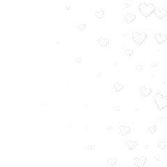 White heart love confettis. Valentine's day gradie