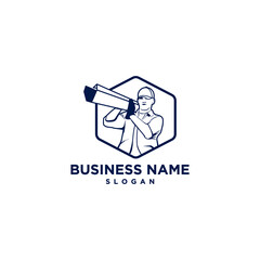 Gutter Instalation Simple Modern Logo vector