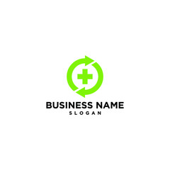 Simple Modern Medical Link Chat Logo Vector Design