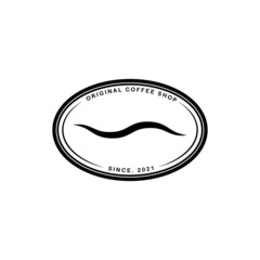 Coffee bean logo design. Coffee shop sign. vector illustration