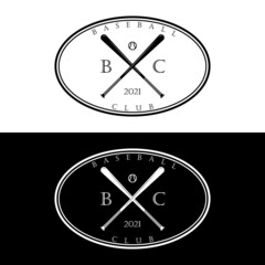 Baseball club logo. sport logo. vintage style. vector illustration