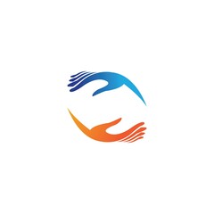 Hand care logo template vector design