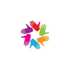 Hand care logo template vector design