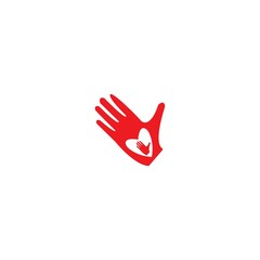 Hand care logo template vector design