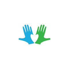 Fototapeta na wymiar Hand care logo template vector design