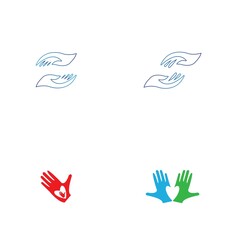 Hand care logo template vector design