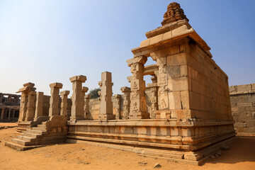 Architecture of ruins Hampi in Karanataka state India, world heritage site