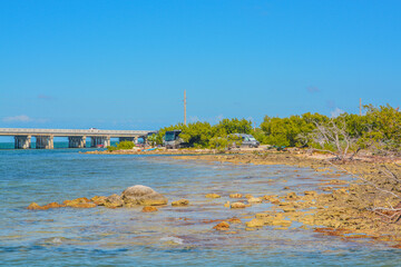 The Rocky Shoreline on the Tropical Island of Bahia Honda Key, Monroe County, Florida