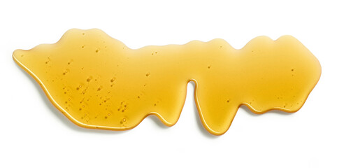 flowing honey on white background