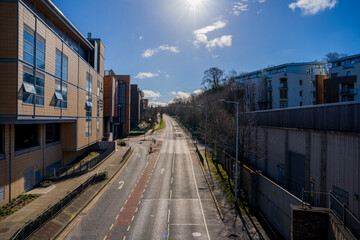 Fototapeta premium railway in the city