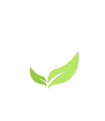 Simple Leaf Design Vector Logo