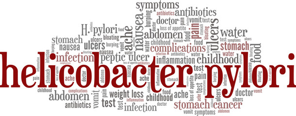 Helicobacter Pylori conceptual vector illustration word cloud isolated on white background.