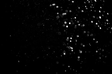 Abstract black bokeh of light texture