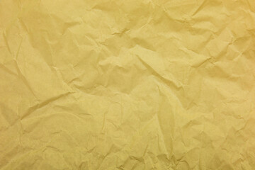 Yellow paper with wrinkles texture