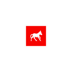 Donkey Horse Vector Simple Modern Logo design 