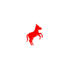 Donkey Horse Vector Simple Modern Logo design 