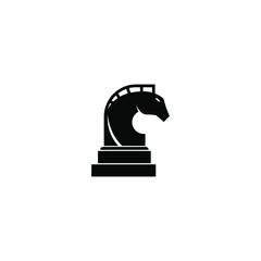 Horse Knight Chess Head Simple Modern Logo Design Vector