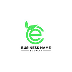 Fototapeta premium EC Corn Leaf Simple Modern Logo